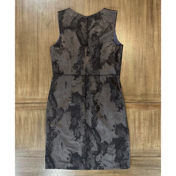 NWT LOFT Ann Taylor Women's Gray Watercolor Sleeveless Sheath Dress Size 4P NEW - Picture 12 of 13